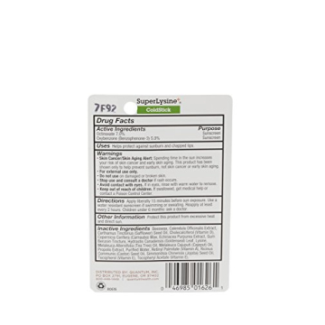 Quantum Health SuperLysine+ ColdStick Sunscreen Lip Balm