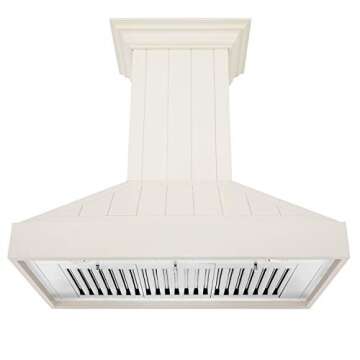 ZLINE 30 in. Wooden Wall Mount Range Hood in Cottage White - Includes Motor (KPTT-30)