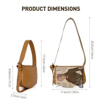 PS PETITE SIMONE Crossbody Bags for Women Trendy Chic Designer Inspired Shoulder Handbag Purse DIY & Adjustable Strap PU Leather