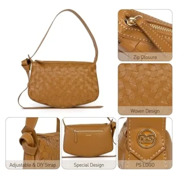 PS PETITE SIMONE Crossbody Bags for Women Trendy Chic Designer Inspired Shoulder Handbag Purse DIY & Adjustable Strap PU Leather