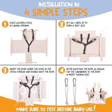 Mass Lumber Baby Swing Safe Durable Portable Indoor Outdoor