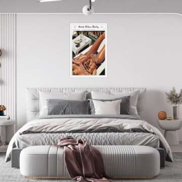 Trendy Newspaper Wall Art Vintage Good Vibes Daily Posters 60s La Dolce Vita Poster Beach Vibe Funky Aesthetic Retro Trippy Art Canvas Prints Painting for Cool Girl Room Home Dorm Decor 12x16inch Unframed