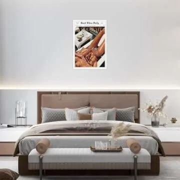 Trendy Newspaper Wall Art Vintage Good Vibes Daily Posters 60s La Dolce Vita Poster Beach Vibe Funky Aesthetic Retro Trippy Art Canvas Prints Painting for Cool Girl Room Home Dorm Decor 12x16inch Unframed