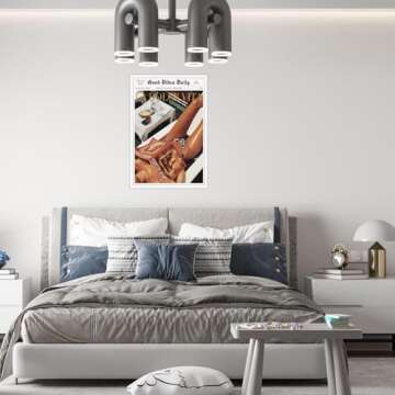 Trendy Newspaper Wall Art Vintage Good Vibes Daily Posters 60s La Dolce Vita Poster Beach Vibe Funky Aesthetic Retro Trippy Art Canvas Prints Painting for Cool Girl Room Home Dorm Decor 12x16inch Unframed