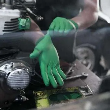 Green Monkey Watson Gloves 4 MIL Disposable Nitrile Glove – Landfill Biodegradable, Powder-Free, 100 Gloves/Box