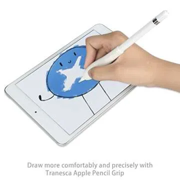 Tranesca Ergonomic Grip Holder for Apple Pencil 1st & 2nd Generation - (Black+White+Orange - 3 in a Pack)