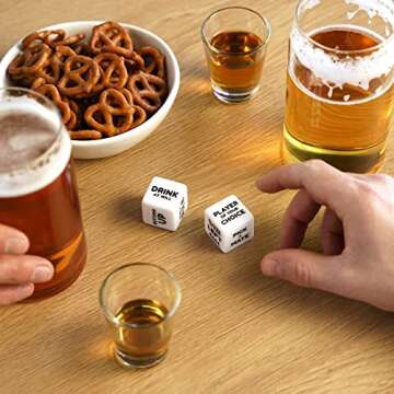 True Drinking Dice - Adult Party Games Drinking - Fun Drinking Games for Parties - Includes 2 Dice with Instructions - 2+ Players Dice Drinking Game