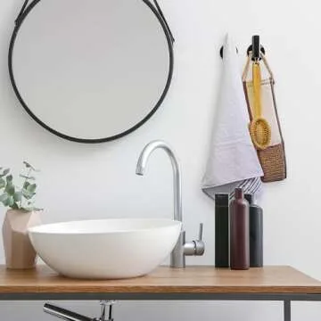 2 Pack Bathroom Towel Hooks Wall Mount Hooks Matte Black Towel Racks Coat Hooks, Heavy Duty Robe Hook Holder for Kitchen Garage Home Hotel Office Cabinet