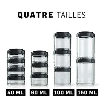 BlenderBottle GoStak Jars for Travel & Meal Prep - 2 Pack