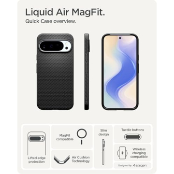Spigen Pixel 10 Liquid Air MagFit Case - Matte Black