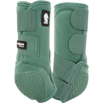 Classic Equine Flexion Spruce Front Splint Boots - Medium Comfort and Protection