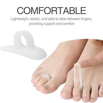 4Pairs Gel Hammer Toe Cushions for Pain Relief and Comfort