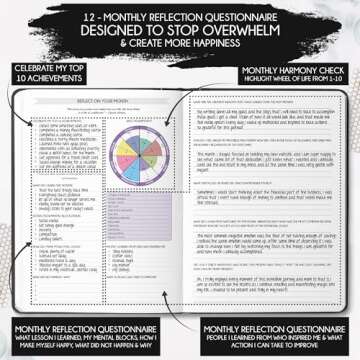 Law of Attraction Planner 2025 - Hourly, Weekly & Monthly Goal Setting Planner, 12 Month Journey to Increase Productivity | Life & Gratitude Journal, Include Foldable Vision Board, Gift Box & Stickers