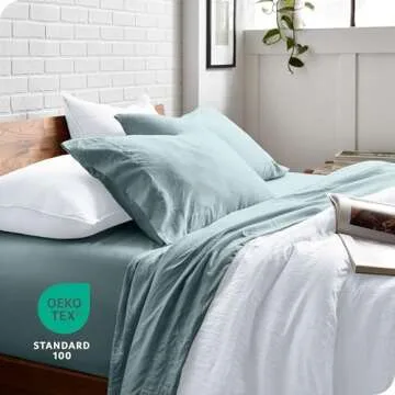 Bare Home Ultra Soft Washed Microfiber Queen Duvet Cover with 2 Standard Pillow Shams, Linen-Like Look, Easy Care, Hypoallergenic, Our Softest Duvet Cover Set (Queen, White)