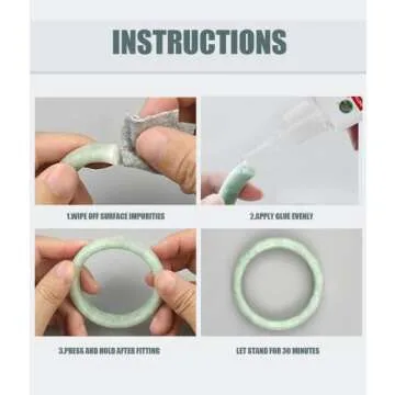 Jewelry Glue Gel,Weglau Glue for Jewelry, for Glass, Ceramic, Metal, Crafts, & Repair, Jewelry Glue Gel - 2.1 fl oz Bottle,with Anti Clog Cap