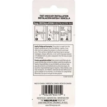 Hillman 122403 Small Self-Drilling White Wall Driller Picture Hangers 50lbs Package of 2