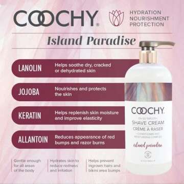 Coochy Intimate Shaving Cream | Shave Conditioner & Moisturizer for Face & Body | Ideal for Sensitiv...
