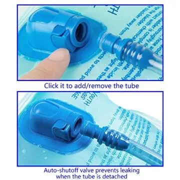 KUREIDA Hydration Bladder 2 Liter Leak Proof Water Reservoir,BPA Free,Wide Opening,Military Water Bladder Combined with Hydration Backpacks for Biking Hiking Running Camping Climbing.Blue