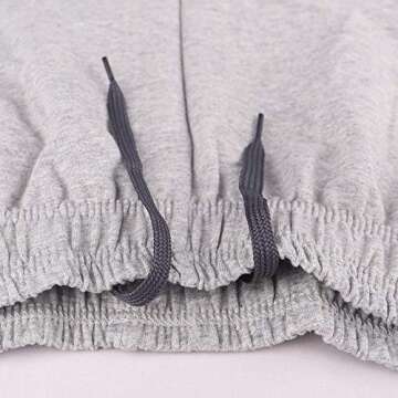 JEEING GEAR Men's Bodybuilding Workout Gym Shorts 5" Inseam Sports Cotton with Pocket Gray Color Size M