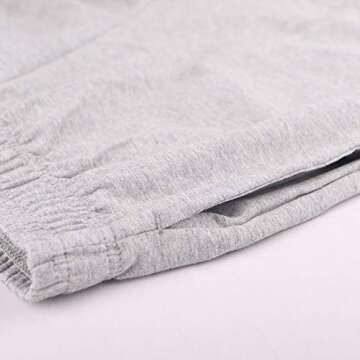 JEEING GEAR Men's Bodybuilding Workout Gym Shorts 5" Inseam Sports Cotton with Pocket Gray Color Size M