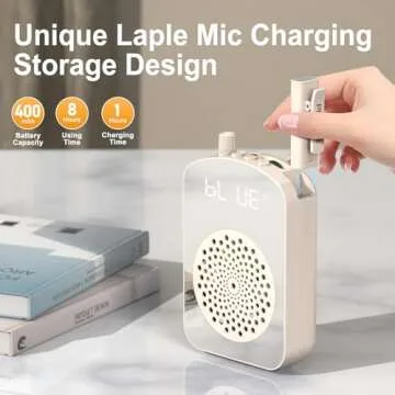 Voice Amplifier Wireless with Lapel Microphone for Teachers