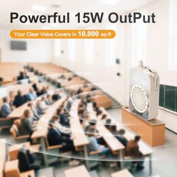 Voice Amplifier Wireless with Lapel Microphone for Teachers