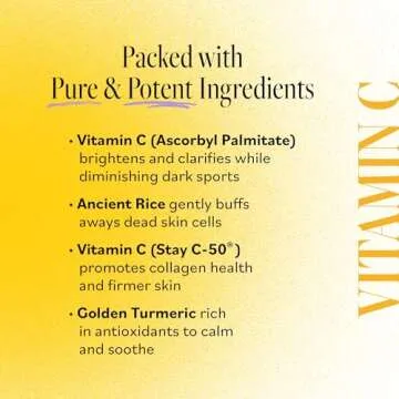 Derma E Vitamin C Gentle Daily Cleansing Paste – Vitamin C Face Mask or Cleanser with Turmeric - Facial Mask Brightens & Clarifies, 4.0 Oz
