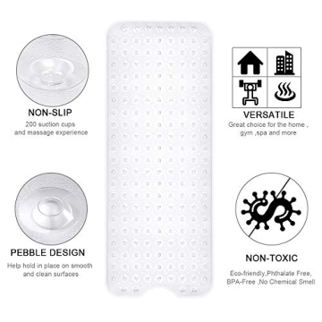 YINENN Extra Large Bath Safety Mat Non-Slip 40x16