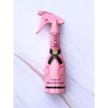 FRAMAR Rose Hair Spray Bottle – Spray Bottle for Hair, Fine Mist Spray Bottle, Mister Spray Bottle, Plant Mister, Water Spray Bottle - Rose Color