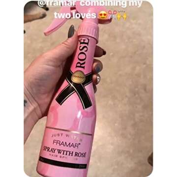 FRAMAR Rose Hair Spray Bottle – Spray Bottle for Hair, Fine Mist Spray Bottle, Mister Spray Bottle, Plant Mister, Water Spray Bottle - Rose Color