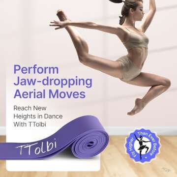 Premium Stretch Bands for Dancers - Flexibility & Ballet Stretching Band, Dance Equipment for Splits & Strength, Ideal Gifts for Ballet, Gymnastics, Cheerleading, Yoga and Pilates Training Stuff