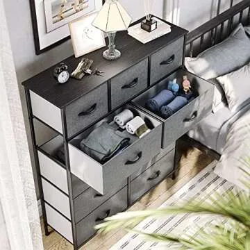 YITAHOME 11 Drawer Fabric Dresser, Tall Chest for Home