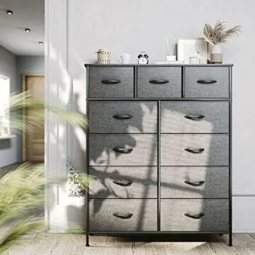 YITAHOME 11 Drawer Fabric Dresser, Tall Chest for Home