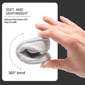 FEETCITY Barefoot Water Shoes Quick Dry Aqua Socks for Baby Boys and Girls Swim Surf Beach Shoe White 2.5-3 Years Toddler