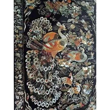 Excelife 86230 Phoenix Design Mother of Pearl Table M, Medium , Black