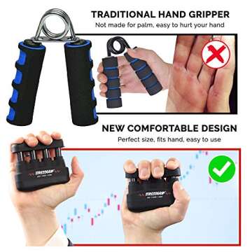 StressGrip - Stress Relief for Adults (Large) - A Stress & Anxiety Relief Device - Comfortable Hand ...