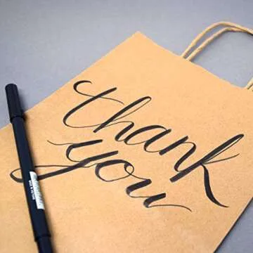 Prime Line Packaging Brown Paper Bags with Handles, Kraft Gift for Small Business, Shopping, Retail Store, Boutique, Christmas, Bulk, 8x4x10, 50 Pack