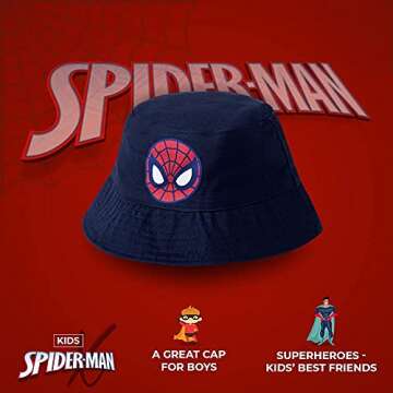 Marvel Reversible Bucket Hat for Boys Age 2-5