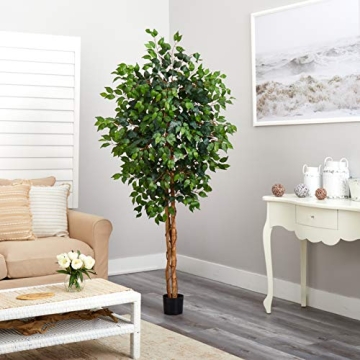 Nearly Natural 6ft. Ficus Silk Tree for Home Decor