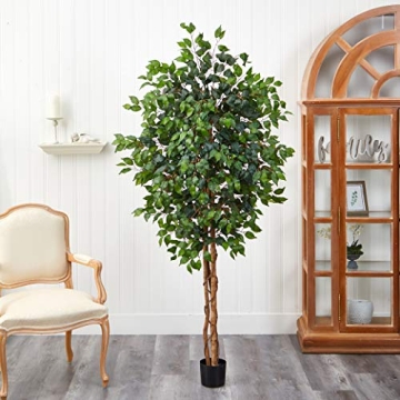 Nearly Natural 6ft. Ficus Silk Tree for Home Decor