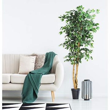 Nearly Natural 6ft. Ficus Silk Tree for Home Decor