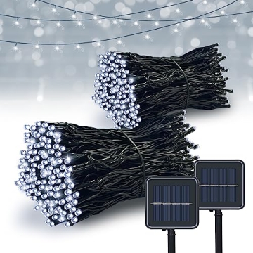 Vimorg 2 Pack 79FT Solar String Lights - 200 LED Waterproof Outdoor Christmas Decor
