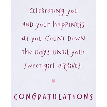 Baby Shower Card for Girl - Count Down the Days