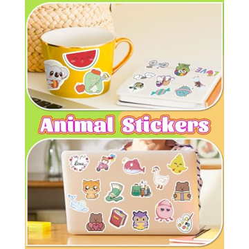 Gojmzo 600 PCS Cute Animal Vinyl Stickers for Kids