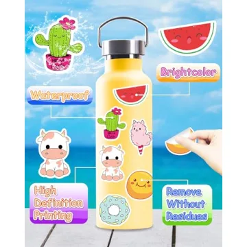 Gojmzo 600 PCS Cute Animal Vinyl Stickers for Kids