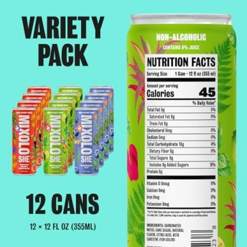 Mixoloshe Non-Alcoholic Mocktails Variety 12-Pack