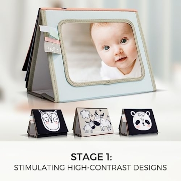 Soft Tummy Time Book with Colorful Features for Infants