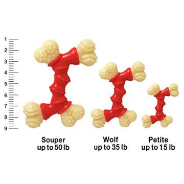Nylabone Double Bone Power Chew Toy for Dogs, Dog Toys for Aggressive Chewers, Bacon Flavor, X-Large - 50+ lbs, 1 Count