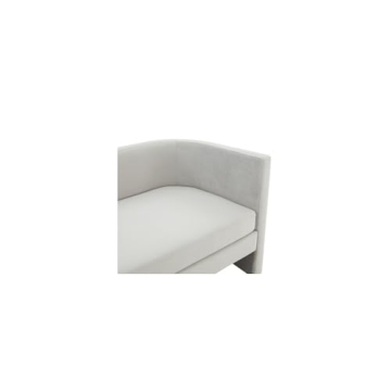 Luxurious Light Grey Velvet Curved Sofa for Stylish Homes