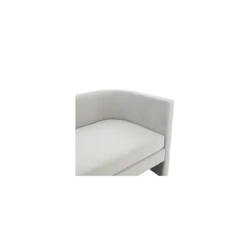 Luxurious Light Grey Velvet Curved Sofa for Stylish Homes